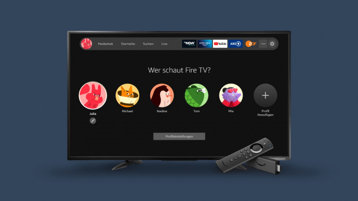 Die Profilverwaltung der neuen Fire-TV-Oberfläche (Bild: Amazon)